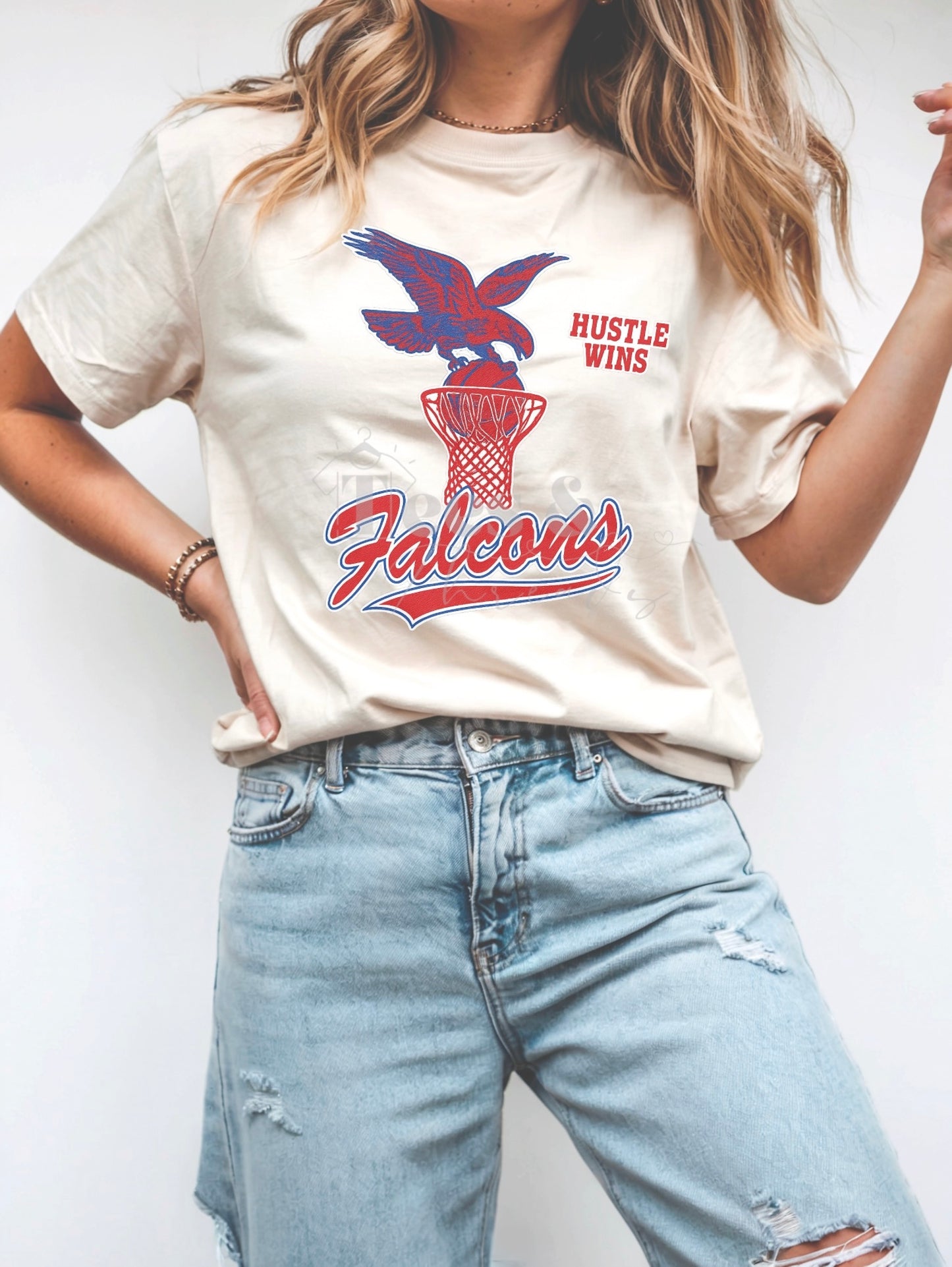 Hustle Wins Basketball Tee