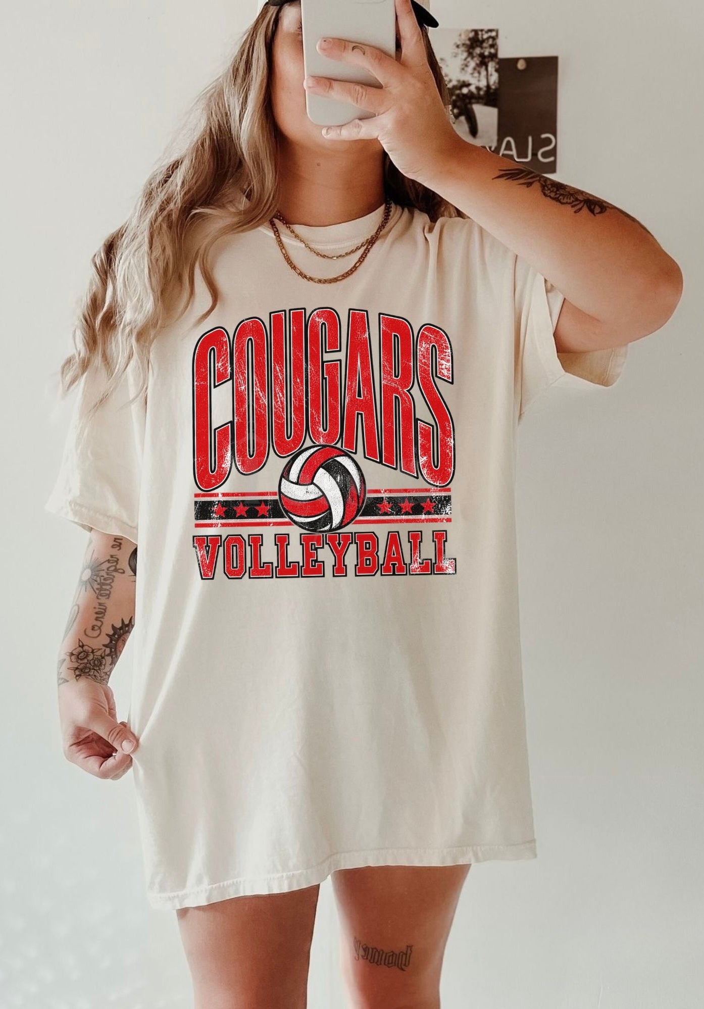 Ada-Borup-West Cougars Vintage Volleyball Tee
