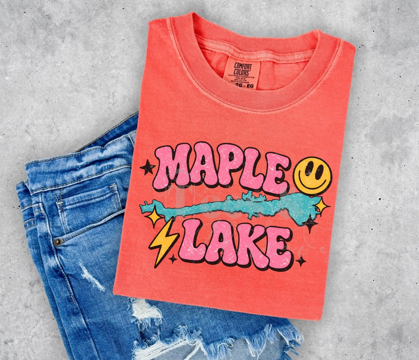 Maple Lake Retro Smiley Tee