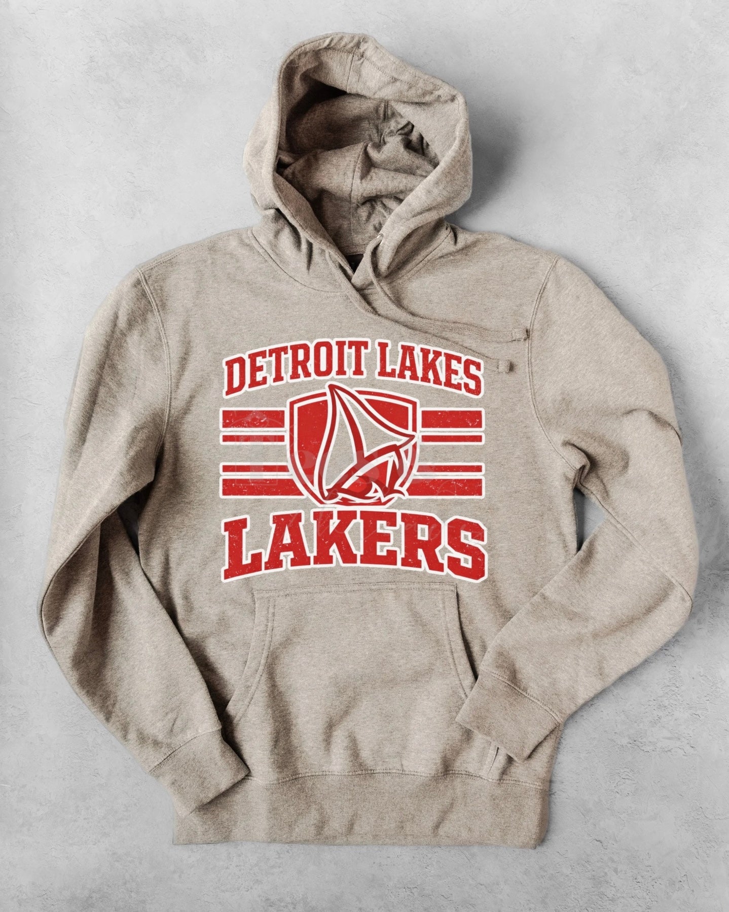 Detroit Lakes Lakers Retro Stripe Hoodie