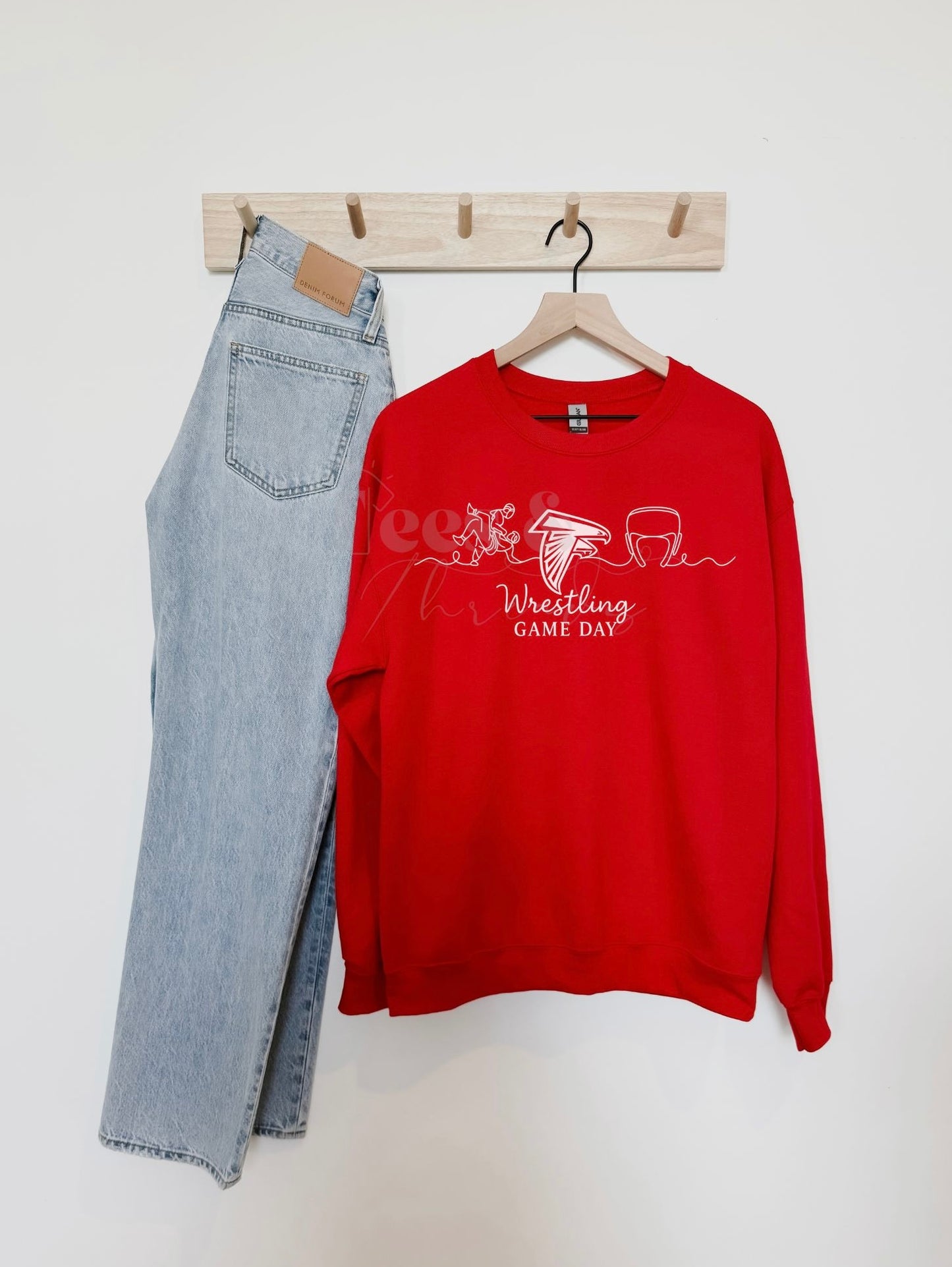 Wrestling Line Art Crew