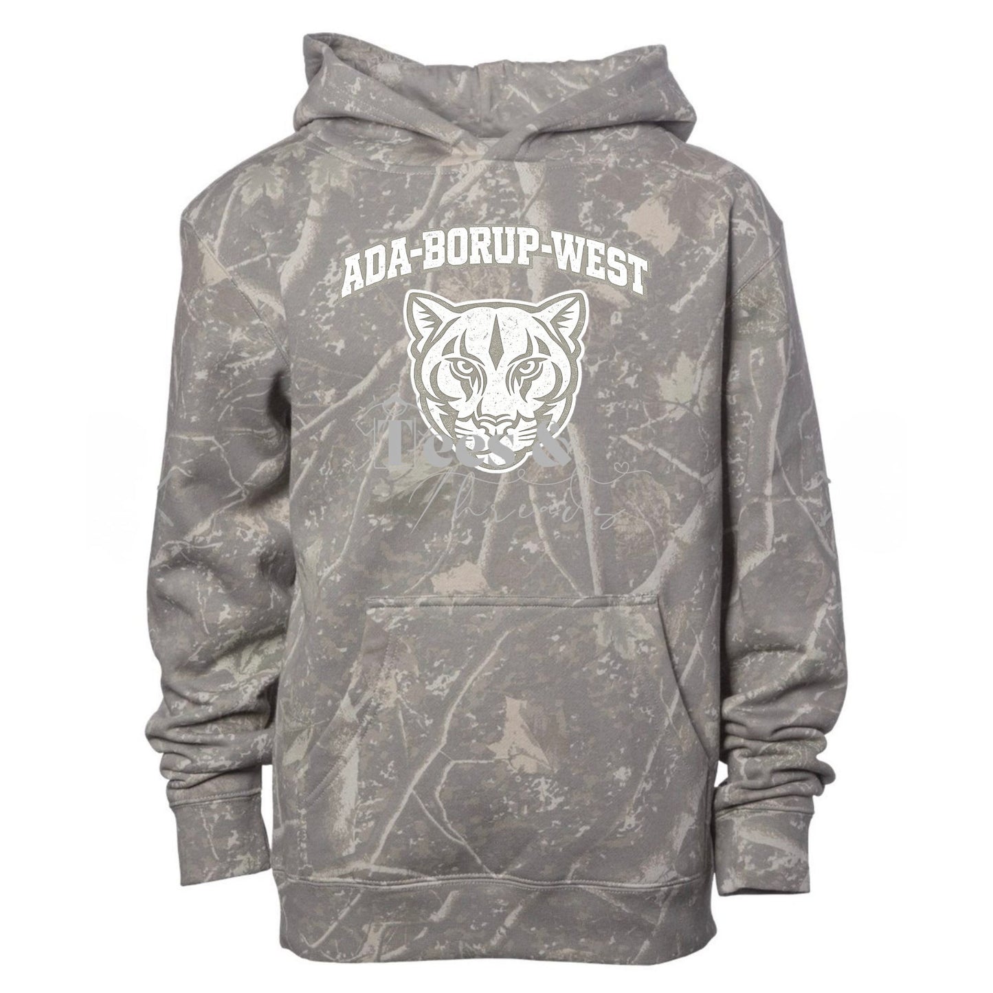 Ada-Borup-West Cougars Vintage Camo Hoodie