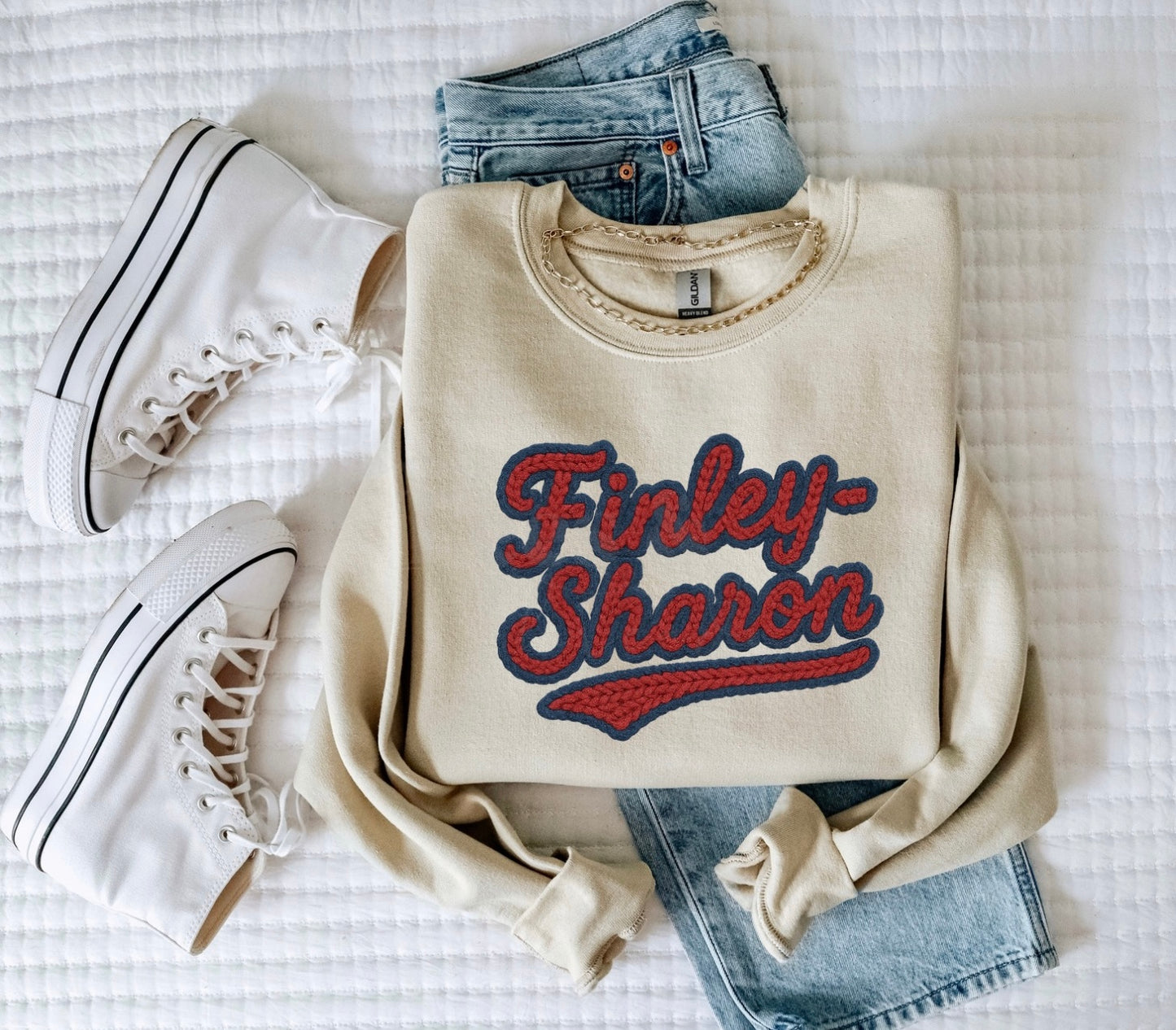 Finley-Sharon Retro Script Tee & Crew