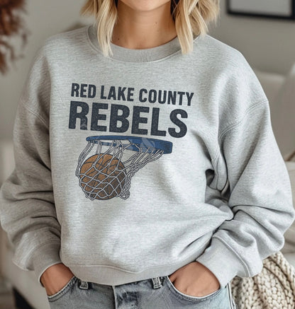 Throwback Rebels Basketball Crew | Retro Net Graphic