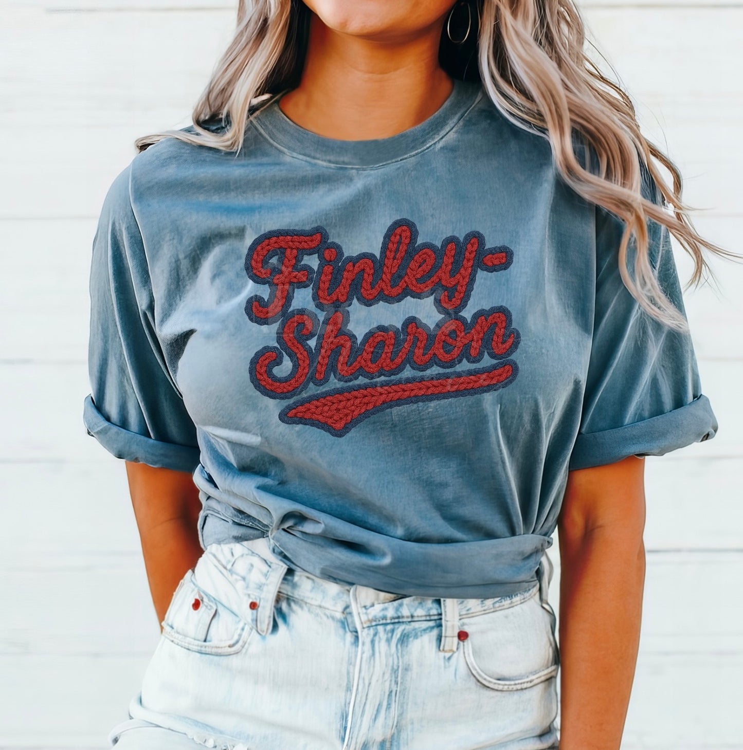Finley-Sharon Retro Script Tee & Crew