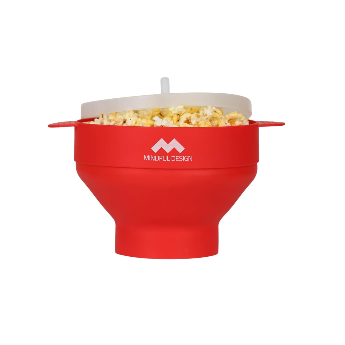 The Original Mindful Design Microwave Popcorn Popper - Silicone Bowl, BPA-Free & Dishwasher Safe (Cyan)