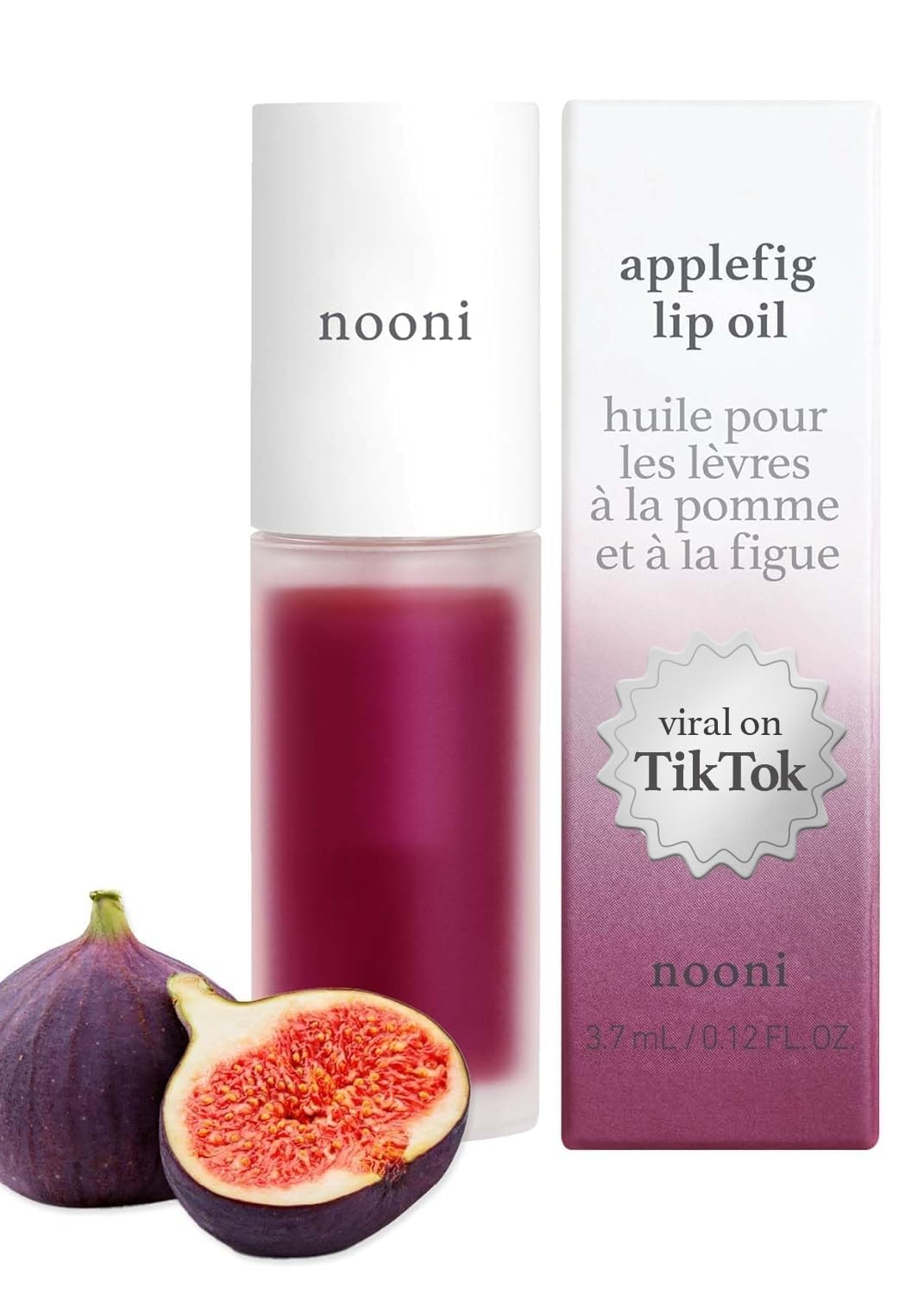 NOONI Korean Vegan Lip Oil - Appleginseng | Lip Stain, Gift, Long-Lasting, Moisturizing, Plumping, Revitalizing for Dry Lips, Waterproof, No Peel Off, Korean Lip Tint 0.12 Fl Oz