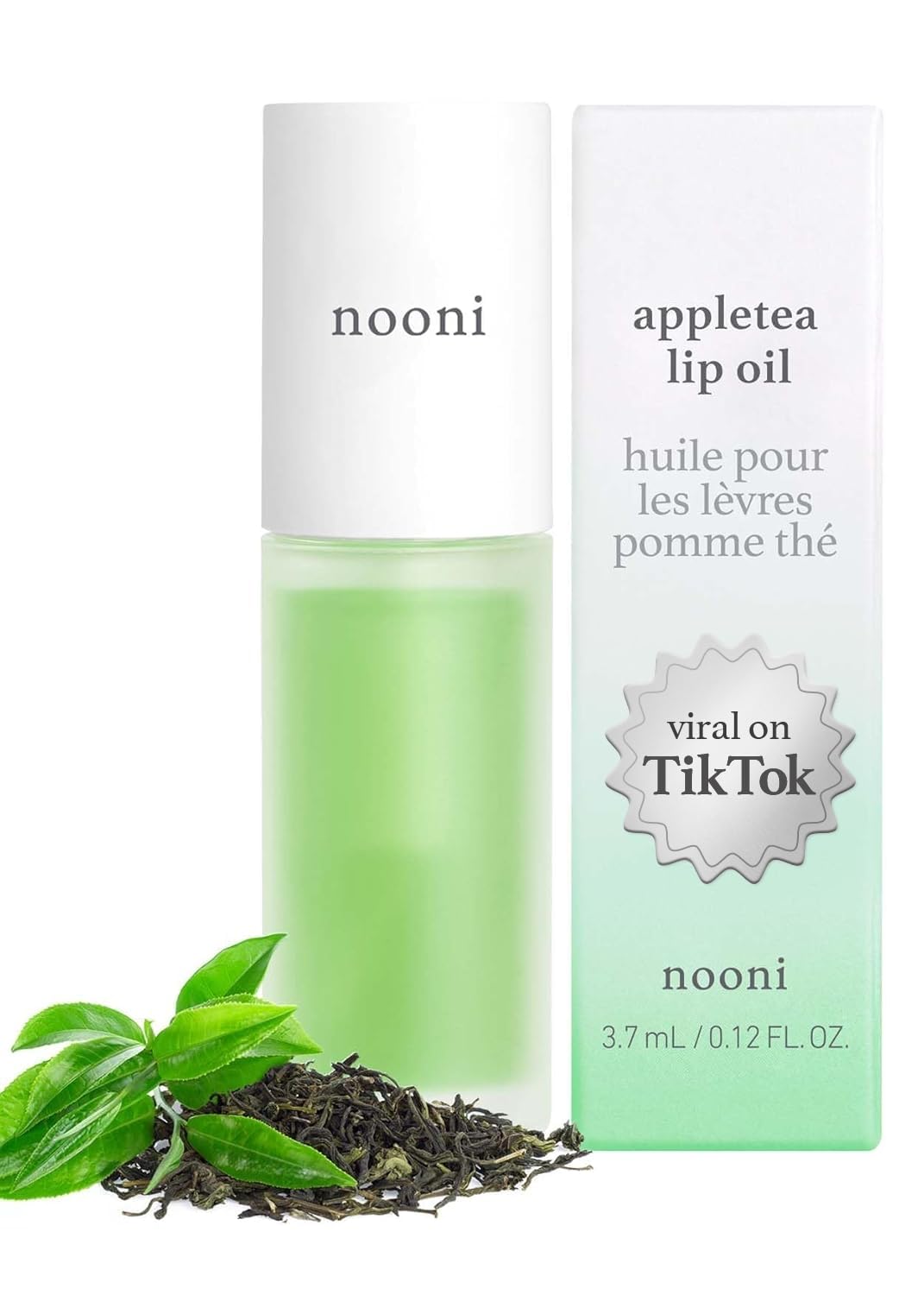 NOONI Korean Vegan Lip Oil - Appleginseng | Lip Stain, Gift, Long-Lasting, Moisturizing, Plumping, Revitalizing for Dry Lips, Waterproof, No Peel Off, Korean Lip Tint 0.12 Fl Oz