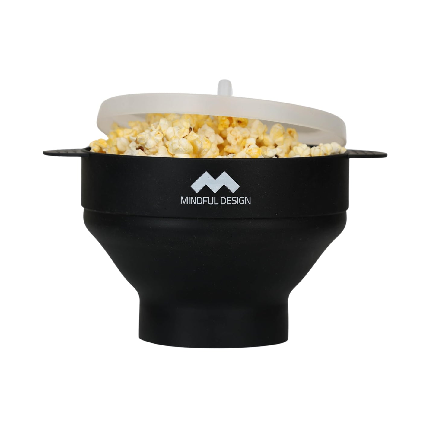 The Original Mindful Design Microwave Popcorn Popper - Silicone Bowl, BPA-Free & Dishwasher Safe (Cyan)