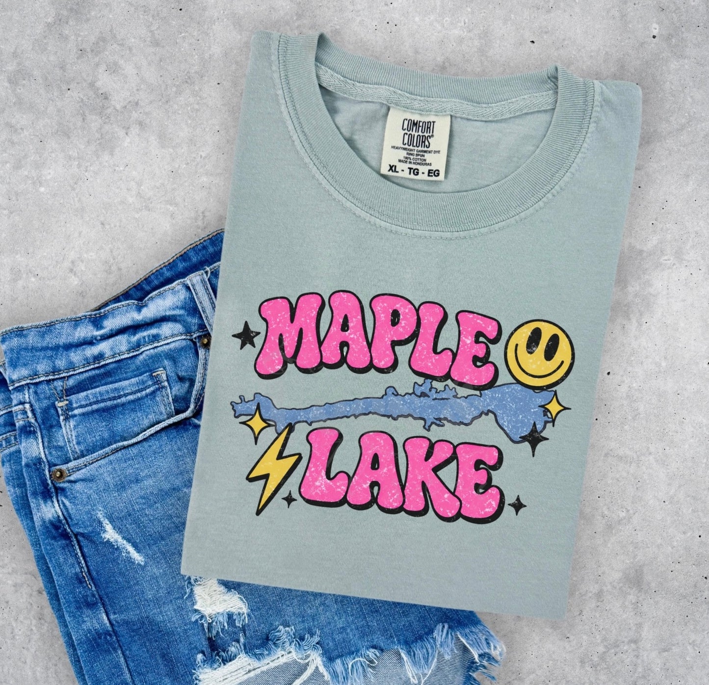 Maple Lake Retro Smiley Tee
