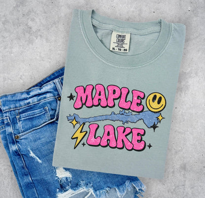 Maple Lake Retro Smiley Tee