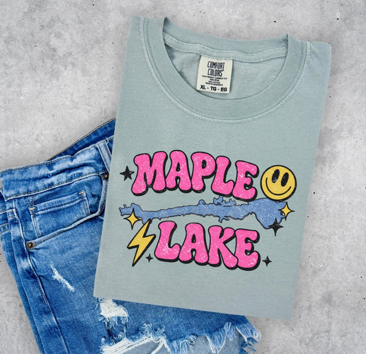 Maple Lake Retro Smiley Tee