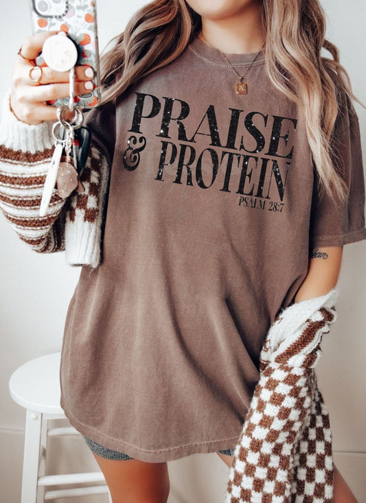 Praise & Protein Graphic Tee