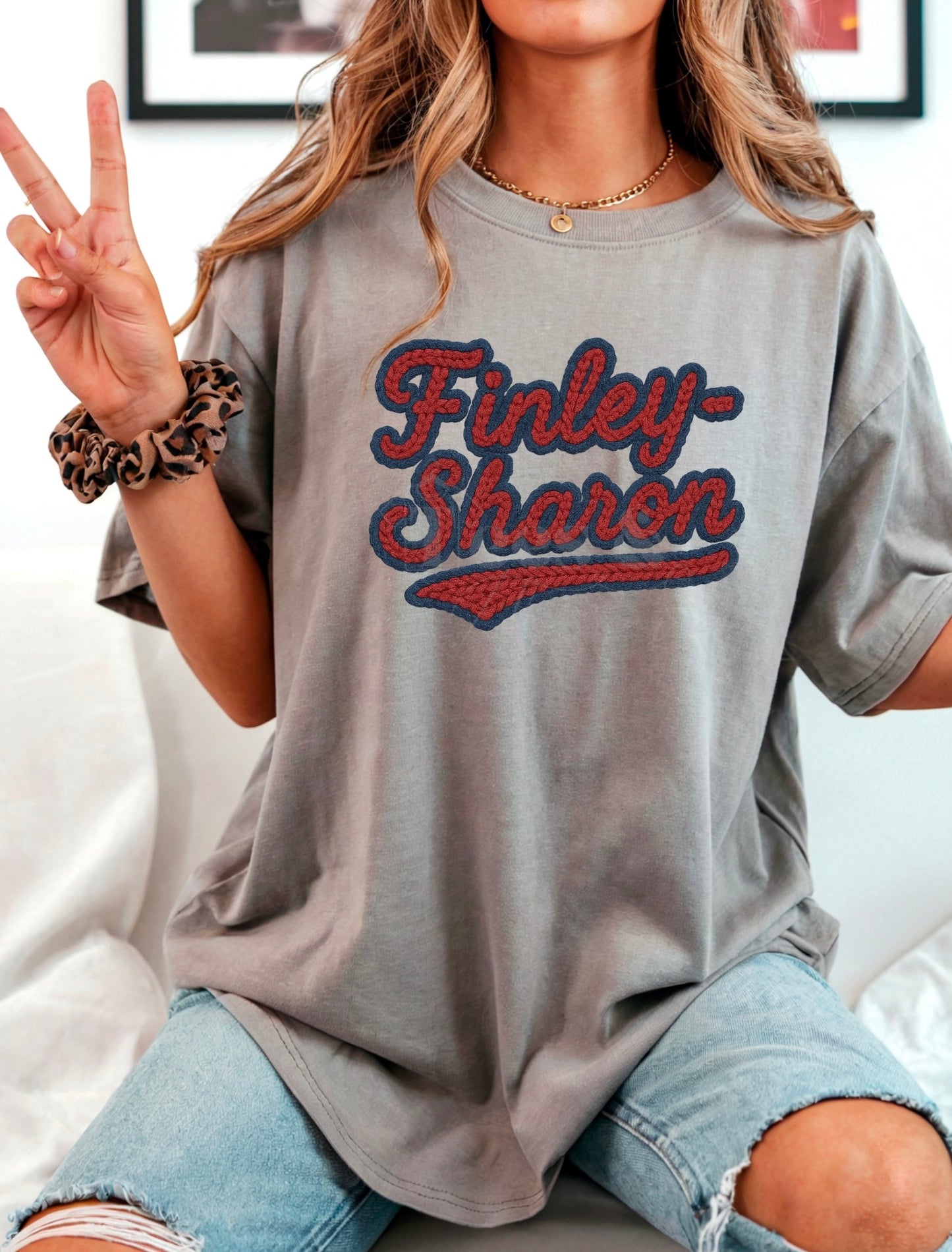 Finley-Sharon Retro Script Tee & Crew