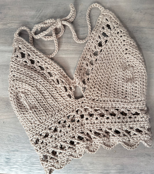 Handmade Crochet Halter Bralette