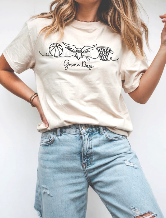 Thunderbirds Line Art Game Day Tee