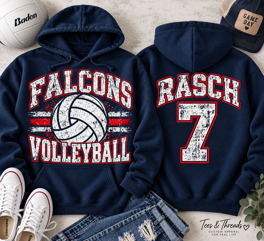 Falcons Volleyball Player Hoodie