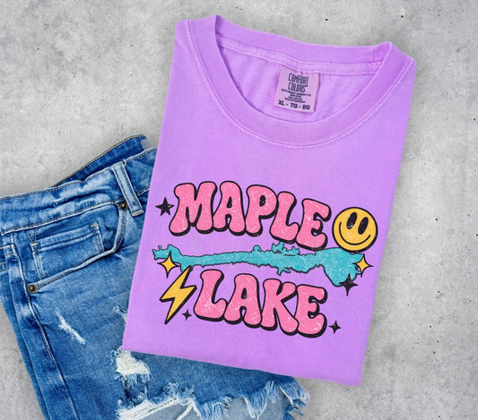 Maple Lake Retro Smiley Tee