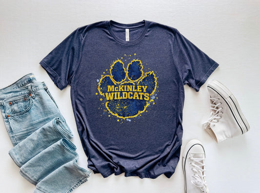 McKinley Wildcats Paw Print Spirit Tee & Crewneck