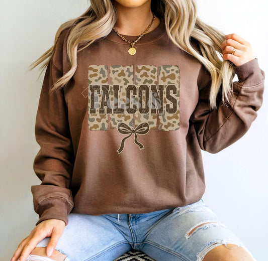 Camo Bow Crewneck | Fertile-Beltrami Falcons