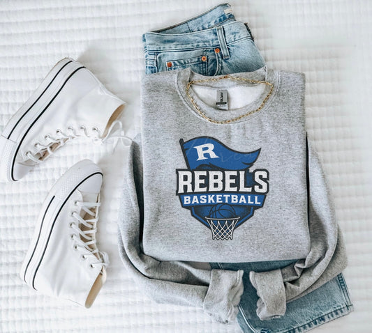 Rebel Spirit | Blue + Black Basketball Sweatshirt