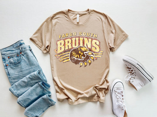 Fargo South Bruins Retro School Tee & Crew