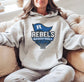 Rebel Spirit | Blue + Black Basketball Sweatshirt