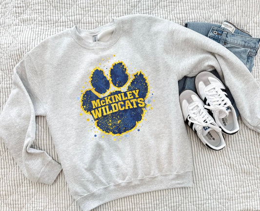 McKinley Wildcats Paw Print Spirit Tee & Crewneck