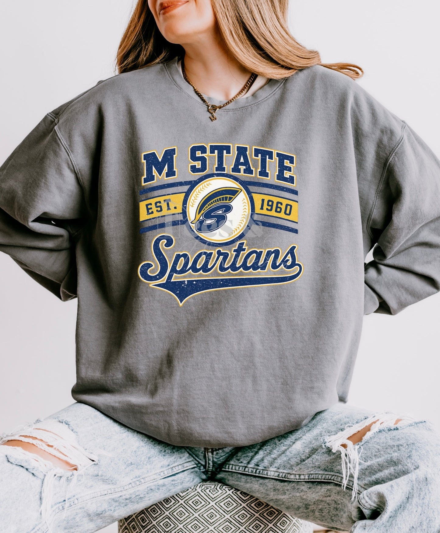 M State Spartans Vintage Baseball Spiritwear