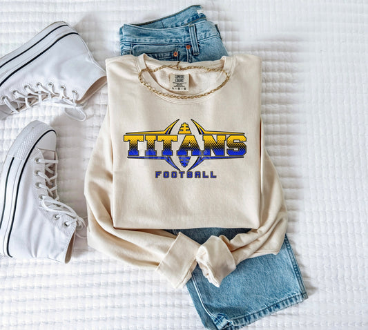 NCE-UH Titans Vintage Football Comfort Colors Crewneck