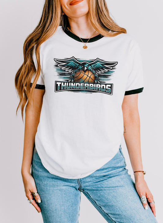 Thunderbirds Basketball Vintage Ringer Tee