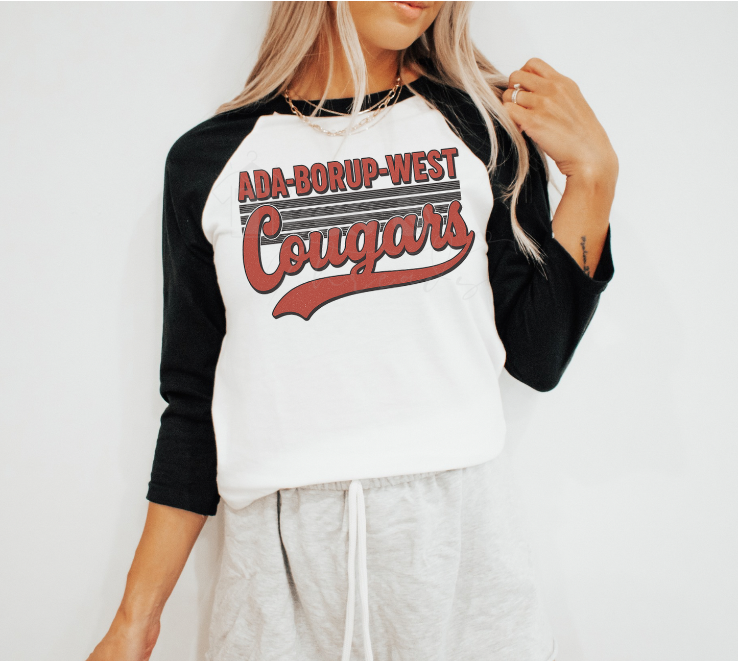 ABW Cougars Vintage Stripe Raglan