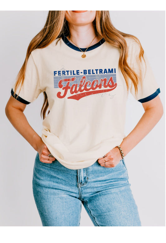 Fertile-Beltrami Falcons Retro Ringer Tee