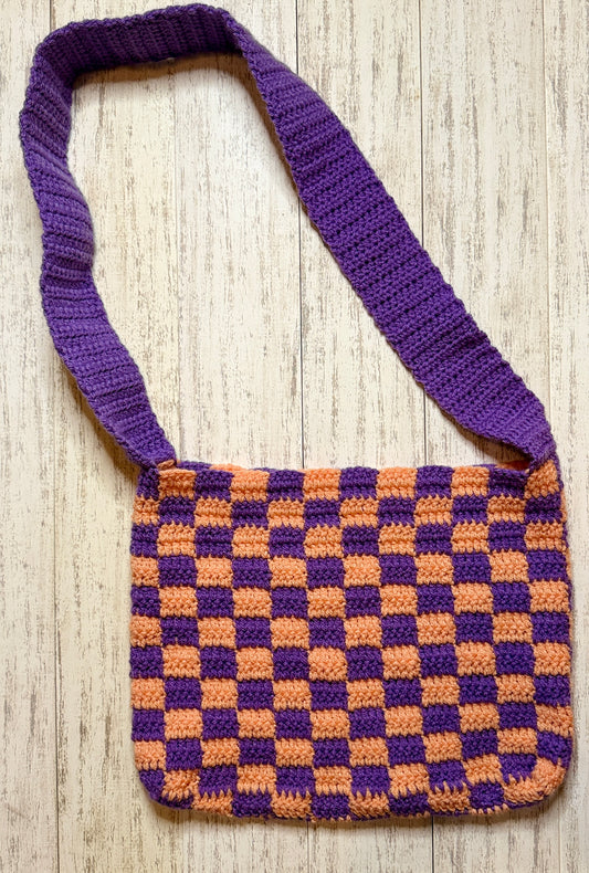 Crochet Checkered Bag