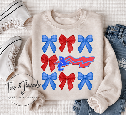 Patriots Coquette Bow Design