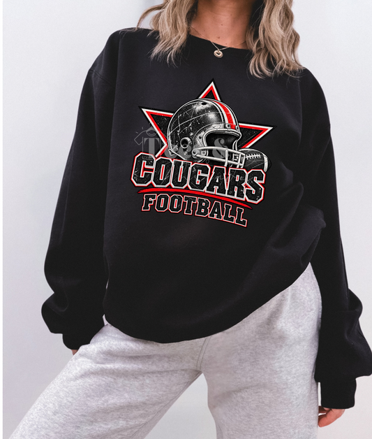 Cougars Football Vintage Helmet Crewneck