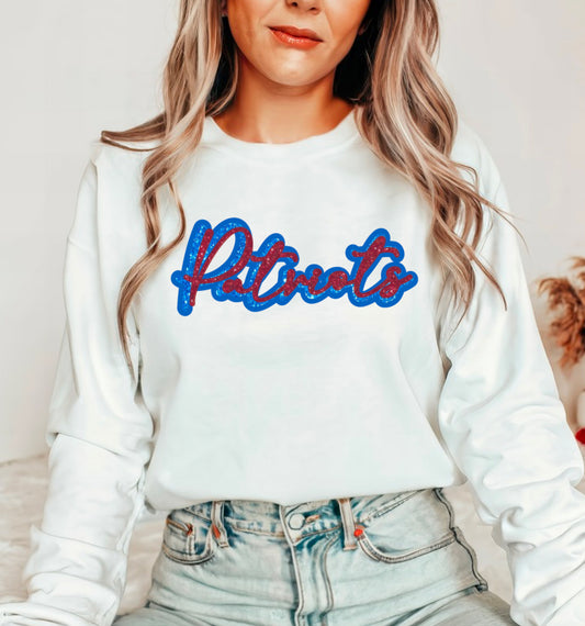 Glitter Patriots Crew